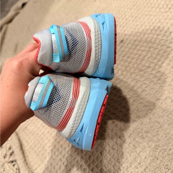 Hoka One One Silver and Coral Athletic Shoes - Picture 5 of 6